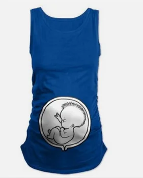 Jeseni porodniškega obleka ohlapno plima Evropski in Ameriški srčkan baby tiskanja dolgo rokavi t-shirt pri nosečnicah dolg odsek