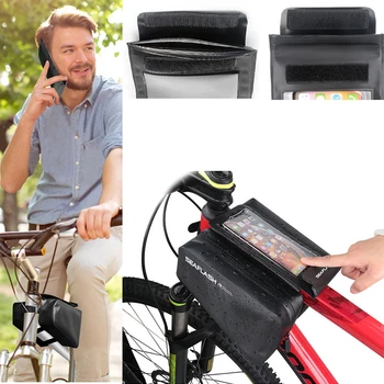 2in1Phone otipljiva bickepaking sedlo bycicle vreče spredaj cev, držalo za steklenico vrečko mtb pripomoček motocikel drybag kolesarska oprema