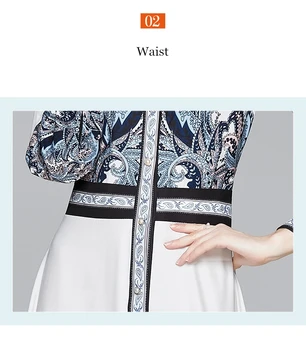 ZUOMAN Žensk Pomlad Elegantno Dolgo Maxi Obleko Srajco Visoke Kakovosti Vintage Print Stranka Haljo Femme Oblikovalec Modra Priložnostne Vestidos