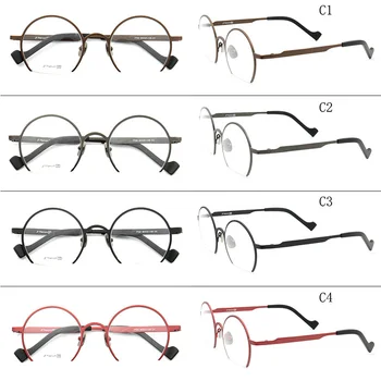Čistega Titana Pol okvir Očala okvir Italija blagovno Znamko Design Unisex Recept Očala okvir Kratkovidnost Optični Okvirji za Očala