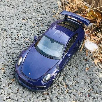 Welly 1:24 Porsche 911 GT3 RS purp avto zlitine avto model simulacije avto dekoracijo zbirka darilo igrača tlačno litje model boy toy