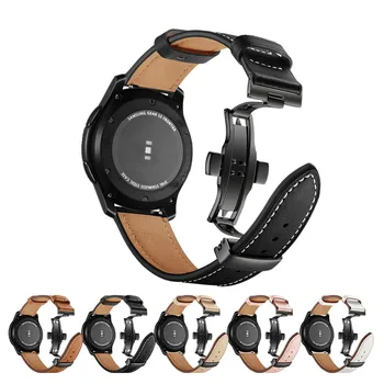 Italija Usnjeni Trak Za Samsung Galaxy Watch 46mm Band Prestavi S3 Meje Watchband 22 mm Zapestnica Huawei Watch Gt 2 Trak 46 Mm 22