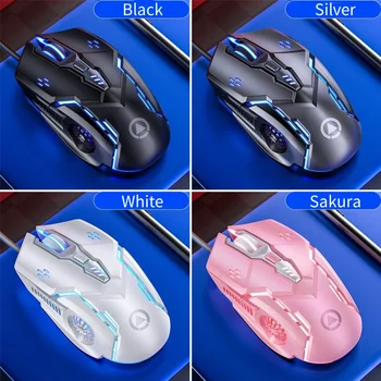 Najnovejši G5 Strokovno Ergonomska Gaming Miška 7 Barvo Ozadja USB Žična Tiho Miško Za Gamer 3200 Dpi Miši Za RAČUNALNIK/Prenosnik