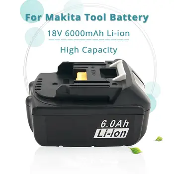 BL1860 BL1850 BL1840 BL1830 Lxt400 18V 6000mAh Li-ion Polnilna Nadomestna Baterija za Makita Litij-Akumulatorski ročna Orodja