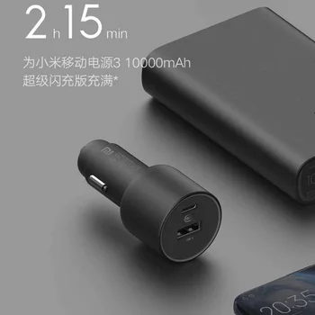 Xiaomi Mijia Avto Polnilec 100W 5V 3A Dvojno USB Hitro Polnjenje QC Adapter za Polnilnik Za iPhone, Samsung Huawei Pametni telefon Xiaomi