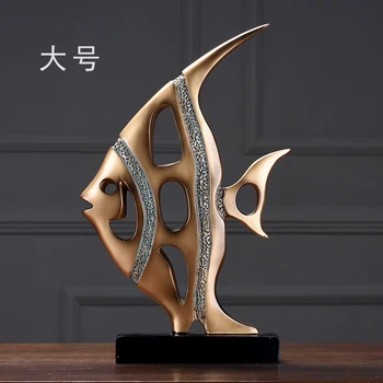 Dnevna Soba Dekoracijo Vina Kabineta, Okraski Zaslon Oprema Predstavlja Povzetek Doma Dekor Morska Riba Kip Figur Zlati