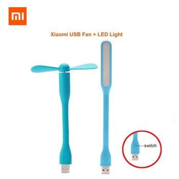 Original Xiaomi Mi USB LED Lučka Lučka za Izboljšano Različico + Mi USB Ventilator Prenosni Adapter za Napajanje Banka Laptop Notebook PC Računalnik