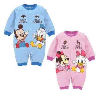 Disney Baby Igralne Obleke Mickey Baby Boy Oblačila Minnie Dojencek Dekliška Oblačila Mickey Otroci Obleke Roupas Bebes Novo Rojenega Dojenčka Jumpsuit