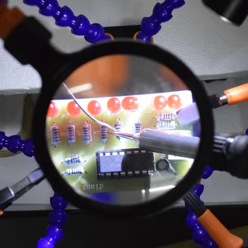 Toolour Spajkanje Pomaga Strani Tretjih Strani USB Svetilka Fan Povečevalno Steklo, Prilagodljiv Orožja Spajkanje Držalo Za Varjenje Popravila