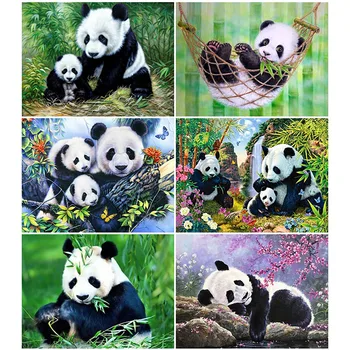Živali Diamond Slikarstvo Panda Polni Sveder Kvadratnih Nosorogovo Vezenje Navzkrižno Šiv Prodaje Kmečki Dom Dekor