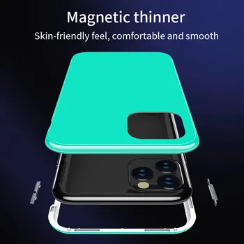 KISSCASE Magnetni Adsorpcije Primeru Za iPhone 11 X XR XS MAX 6 6s 7 8 Plus Primeru Za iPhone 11 Pro Max Kaljenega Stekla Nazaj Kritje