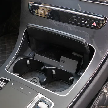 Avto QI brezžično polnjenje telefona polnilnik za polnjenje primeru pribor za Mercedes Benz GLC C Razred W205 C180 C43 AMG C63-2019