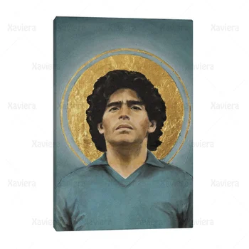Diego Maradona Portret Platno Slikarstvo Nogometni Zvezdnik Umetnost Plakata Na Steni Dom Dekoracija Spalnica Šport Igralec Sliko