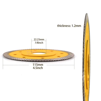 Solidure blagovne Znamke 4.5 palčni / 115mm z 1,2 mm super tanke oblike X diamant, porcelan ploščice žage za rezanje porcelan ploščice