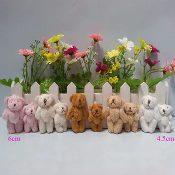 3.5 cm, 4 cm na 4,5 cm, 6 cm Mini Polnjene Spojen Medveda,medvedek Dolge volne medvedi,plišastih igrač 5colors, da izberete 100 kozarcev/veliko