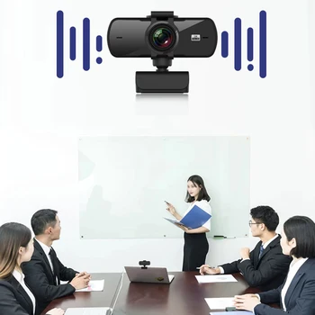 2K Pogon-prosta vgrajeni Mikrofon za 360 Stopinj Vrtljiv Objektiv Računalnik Spletna Kamera