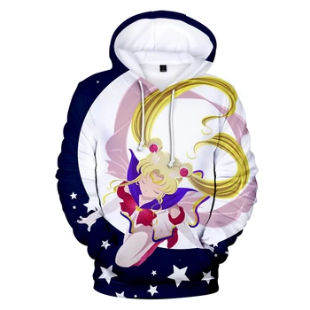 2020 Vroče Prodaje Sailor Moon 3D Hoodies Moški/Ženske Navijači Najljubši Sweatshirts Moda Priljubljena Tiskanja Klasičnih Sailor Moon Anime Hoodies