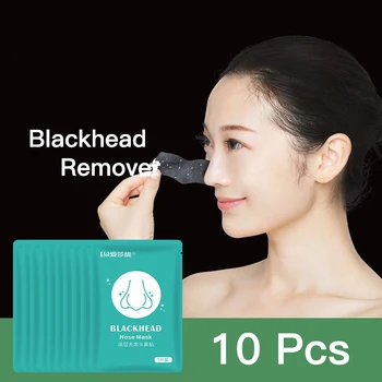 10 Kos Čiščenje Blackhead Nos Masko Na Obrazu Masko Odstranite Blackhead Akne Odstranjevalec Jasno, Črno Glavo Čisto Nega Obraza Blackhead Vakuumske