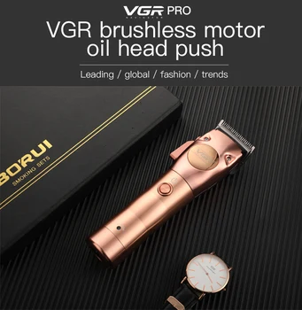 VGR 113 Hair Trimmer Strokovno Clipper Britje Stroj za Rezanje Britev Barber Akumulatorski Moških Brado