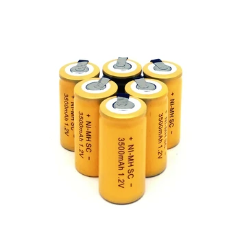 OBMOČJE ENO 18PCS NI-MH SC baterijo za ponovno polnjenje, SC 1.2 V baterijo 3500mah, s priveskom forLED električna orodja
