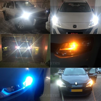 2x T10 W5W LED Žarnice 3030 SMD 168 194 Avto Dodatki Potrditev Luči za Branje svetilka 12V Auto White Amber Kristalno Modro Rdeče Motornih