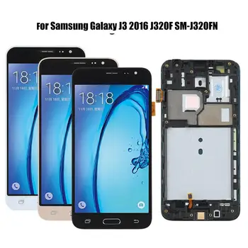 LCD Zaslon na Dotik, Računalnike Zbora za Samsung Galaxy J3 2016 J320F SM-J320FN Telefon Zamenjava LCD-Zaslon na Dotik + Orodje