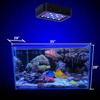 140W Aquarium led osvetlitev, možnost zatemnitve žarnico, Ribe skledo luči akvarij Marine Fish tank Koralni luči, Visoko svetlost Zatemnitve lučka
