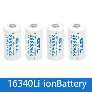 Novo 3,7 V 2800mAh Litij-Li-ionska 16340 Baterija CR123A Baterije za ponovno Polnjenje 3,7 V CR123 za Lasersko Pero LED Svetilka Cell
