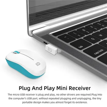 2,4 GHz USB Wireless Mouse 1600DPI Optični Gaming Miška Igralec Brezžična Ergonomsko Miši z USB Sprejemnik za RAČUNALNIK Prenosni Računalnik