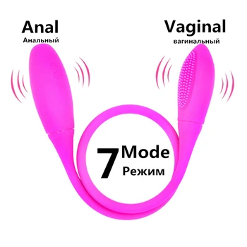 Dvojno Analni Vibrator Butt Plug 7 Vibracije Dvojno Glavo Skok Jajce Bullet Vibrator Adult Sex Igrače Za Ženske, Moške, Pare, Klitoris Spodbujanje