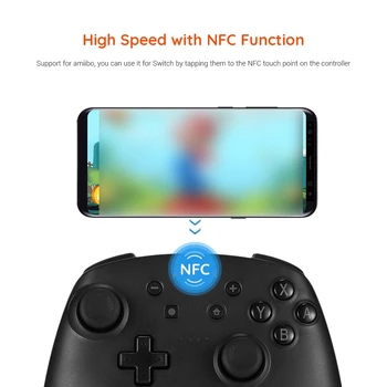 9607 Brezžična tehnologija Bluetooth Gamepad Palčko za NS Stikalo Vibracije Šest-osni Somatosensory NFC Krmilnik Joypad Sproži Mando