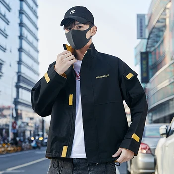 2020 Blagovne Znamke Moških Oblačil Nov Padec Zimsko Jakno Topla Oblačila Korejskem Slogu Plus Velikost Dolg Rokav Moda Windbreaker Hip Hop Vrhovi