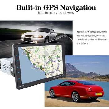 1 Din Avto Auto-Radio za Android/Apple CarPlay+GPS Dvojno Inter-povezava celozaslonski Ogled MP5 Video 9