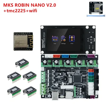 MAKERBASE MKS, Robin Nano V2.0 kontrolna enota 3D tiskalnik deli TFT 3.5 LCD MKS, Robin wi-fi modul tmc2209 tmc2225 koračnih voznik