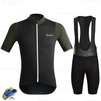 Raudax Kolesarski Dres 2021 Pro Team Ropa Ciclismo Hombre Rx Poletje Kratek Sleeve Kolesarjenje Oblačila Triatlon Bib Hlače Obleko