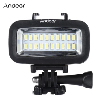 Andoer High Power 700LM Potapljanje Video Fill-v Luči Razsvetljavo LED-Lučka z Difuzor za GoPro SJCAM Xiaomi Yi delovanje Fotoaparata
