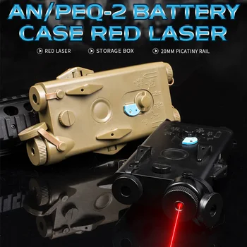 WADSN Airsoft Taktično JE peq PEQ-2 Baterija Primeru Rdeč Laser Za 20 mm Tir Št Funkcijo PEQ2 Polje WEX426