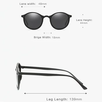 Moški Polarizirana Sončna Očala Ženske Krog Blagovno Znamko Design Vožnjo Sončna Očala Očala Moški