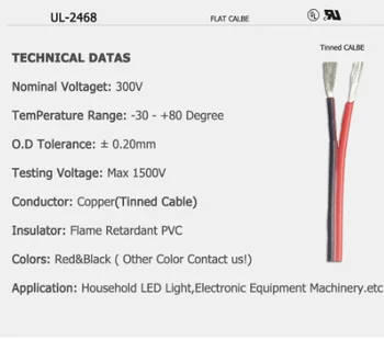 10M 50M led kabel 24AWG 26AWG 2pin Posodah bakra, Rdeče Črno 300V PVC izolirani Elektronski Žice LED trakovi podaljšanje kablov