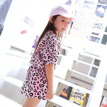 Dekleta Poletje Leopard Baby Obleko Sklop 2 Kos Korejski Vrh +Hlače Za Malčke Baby Dekle Moda Obleko Nova Modna Oblačila, Ki Otroke