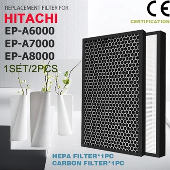 Zamenjava za Hitachi zraka čistilec EP-A6000 EP-A7000 EP-A8000 EP-M7200C Hepa & Ogljikovih Filtrov