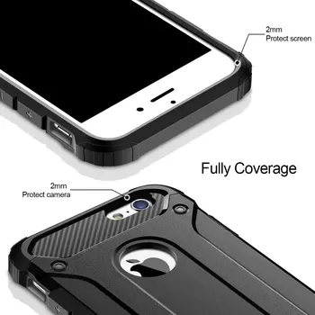 Luksuzni Hard Case Za iPhone 5 5s se X Xs Primeru Za iPhone 6 6s 7 8 Plus Primerih Kritje Robustno Zaščito Black Tpu Ohišje iz Silikona, Človek