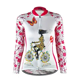 Kolesarski dres Ženske Kolo dres z dolgimi rokavi Ženske MTB Top Pro Team Ropa Ciclismo Maillot Jahanje Srajce Dihanje Roza Bluzo