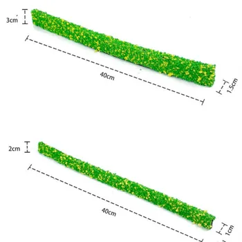 3pcs/veliko 40X1x2CM model vrt zeleni pas peska tabela travnik materiala simulacije grm izolacije pasu, cvet posteljo pasu