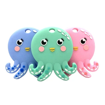Baby Izdelki Za Silikona Teether 5pcs Hobotnica na Debelo Žvečilni Gumi brez Lateksa Začetnih Ogrlico, Obesek, DIY Dodatki