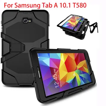 Ohišje Za Samsung Galaxy Tab A6 10.1 2016 T580 T585 SM-T585 T580N Primeru Zajema Tablet Shockproof Težkih S Stojalom Visi Funda