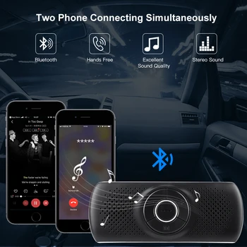 JINSERTA Bluetooth Zvočnik SIRI 3W Zvočnikov avtomobilskega Kompleta za Prostoročno uporabo MP3 Predvajalnik TF Glasba igra Connect 2 Telefonov Zvočnik