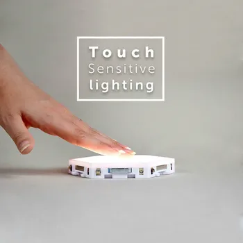 Quantum Light Touch Senzor Nočne Luči LED Parcelo Svetlobe Magnetni Modularni dotik Stene Lučka Ustvarjalni Dom Dekor Barvo Nočna lučka