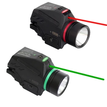 Nadgradnjo Taktično LED Svetilko in Rdeči/Zeleni Laser Pogled Combo Belo Svetlobo 150 Lumnov Picatinny Železniškega Nastavek za Lov Pištole