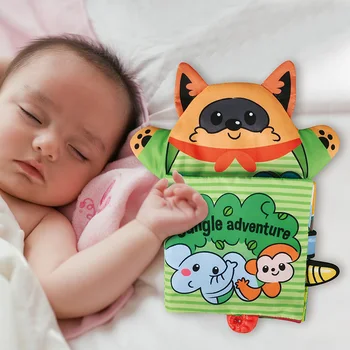 Novorojenček Strani Lutkovno Branje Knjige, Darila Zgodnjega Učenja 3D Živali Mehko Krpo Knjige Otroške Igrače 0 12 mesecev Juguetes Bebe 1 2 Anos